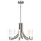 Eurofase Olette, Chandelier, 8-Light, 24", Brushed Nickel, Frosted Acrylic