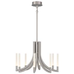 Eurofase Olette, Chandelier, 8-Light, 24", Brushed Nickel, Frosted Acrylic