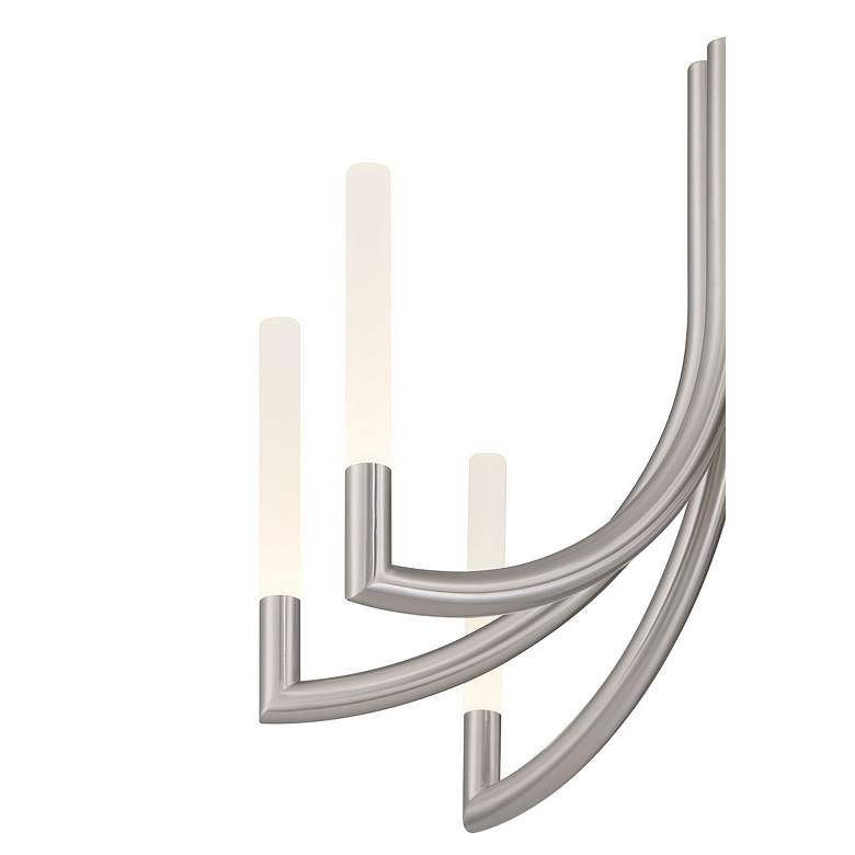 Image 2 Eurofase Olette, Chandelier, 8-Light, 24", Brushed Nickel, Frosted Acrylic more views