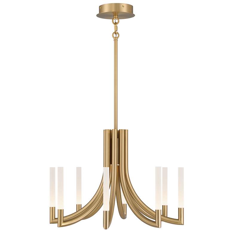 Image 1 Eurofase Olette, Chandelier, 8-Light, 24", Gold, Frosted Acrylic