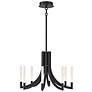 1_Eurofase Olette, Chandelier, 8-Light, 24", Matte Black, Frosted Acrylic