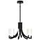 Eurofase Olette, Chandelier, 8-Light, 24", Matte Black, Frosted Acrylic