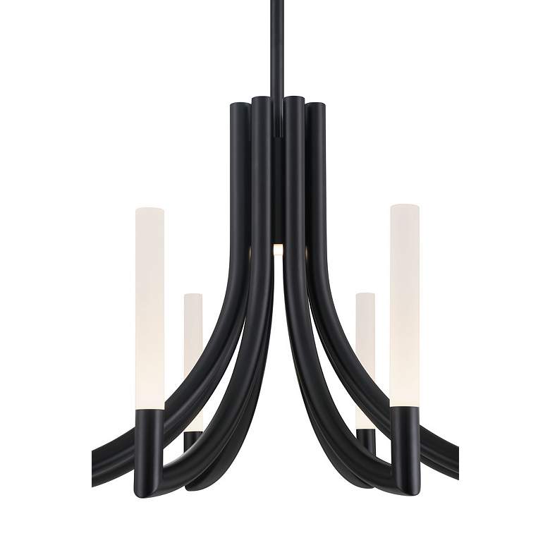 Image 2 Eurofase Olette, Chandelier, 8-Light, 24", Matte Black, Frosted Acrylic more views