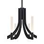 2_Eurofase Olette, Chandelier, 8-Light, 24", Matte Black, Frosted Acrylic more views