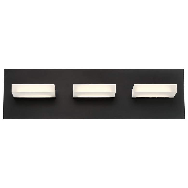 Image 1 Eurofase Olson 18" Wide Matte Black 3-Light LED Bath Light