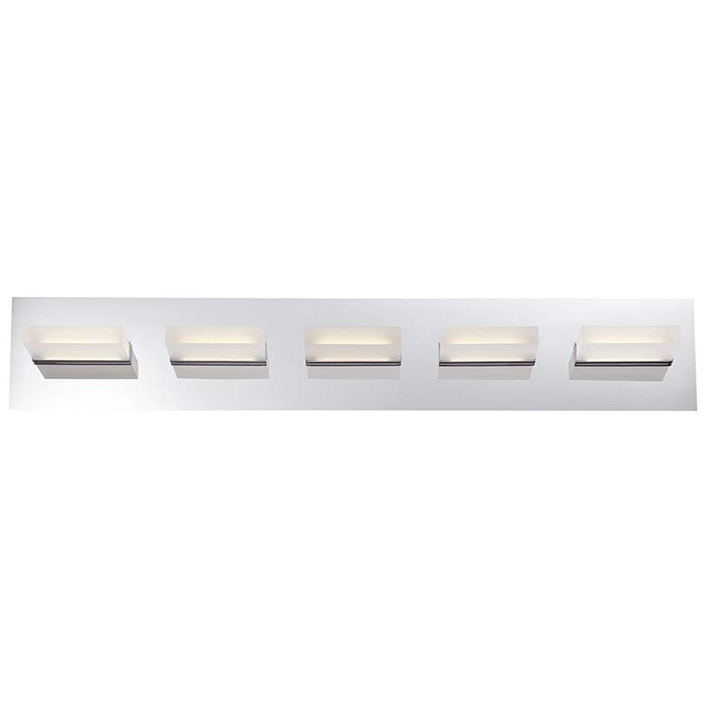 Image 1 Eurofase Olson 30 inch Wide Chrome 5-Light LED Bath Light