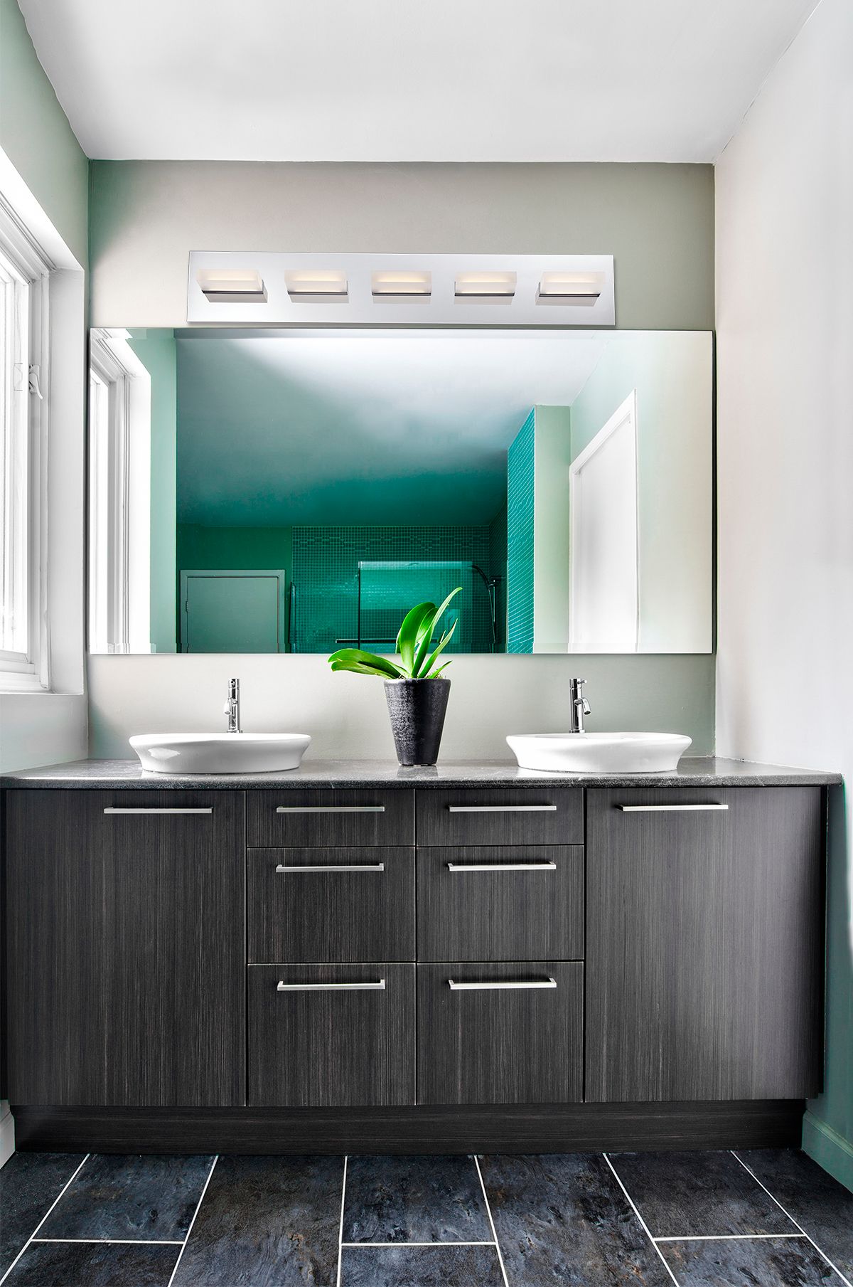 Image 5 Eurofase Olson 34" Wide Chrome 5-Light LED Bath Light more views