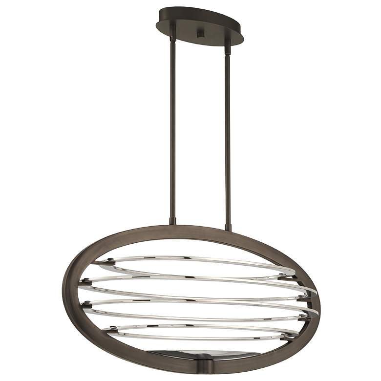 Image 1 Eurofase Ombra 17.25In. x 35.50In. Integrated LED Chandelier Bronze/Nickel