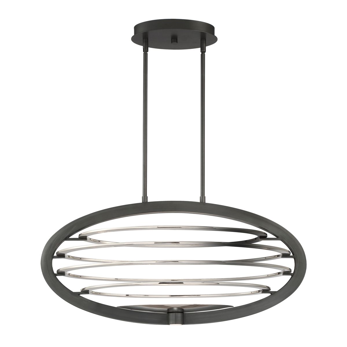 Image 2 Eurofase Ombra 17.25In. x 35.50In. Integrated LED Chandelier Bronze/Nickel more views