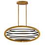 2_Eurofase Ombra 17.25In. x 35.50In. Integrated LED Chandelier in Brass/Black more views