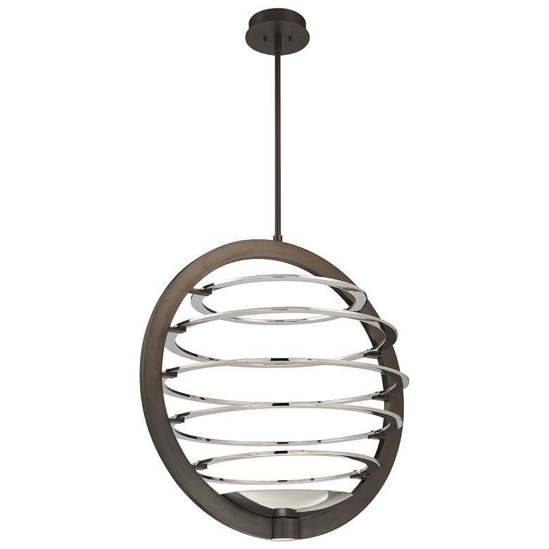 Image 1 Eurofase Ombra 30.75 In. x 30 In. Integrated LED Chandelier in Nickel