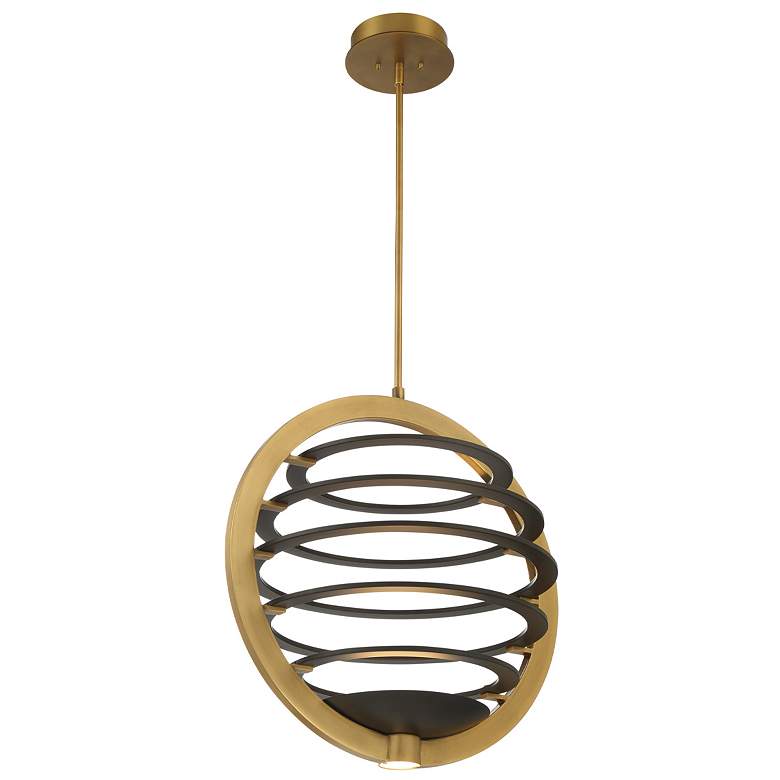 Image 1 Eurofase Ombra 30" Wide Brass and Black LED Chandelier