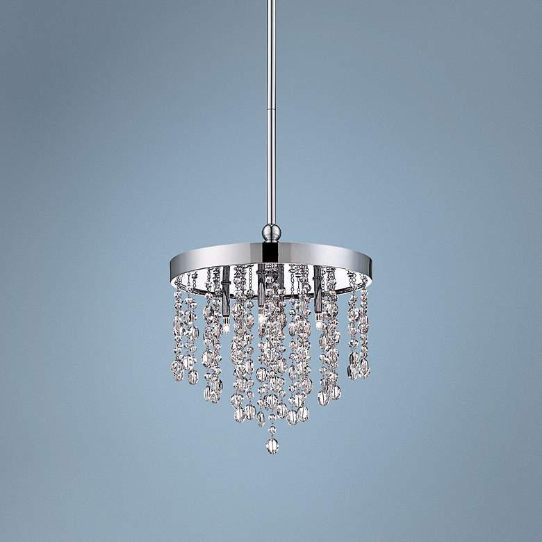 Image 1 Eurofase Opa 10 1/4" Wide Round Chrome Mini Pendant