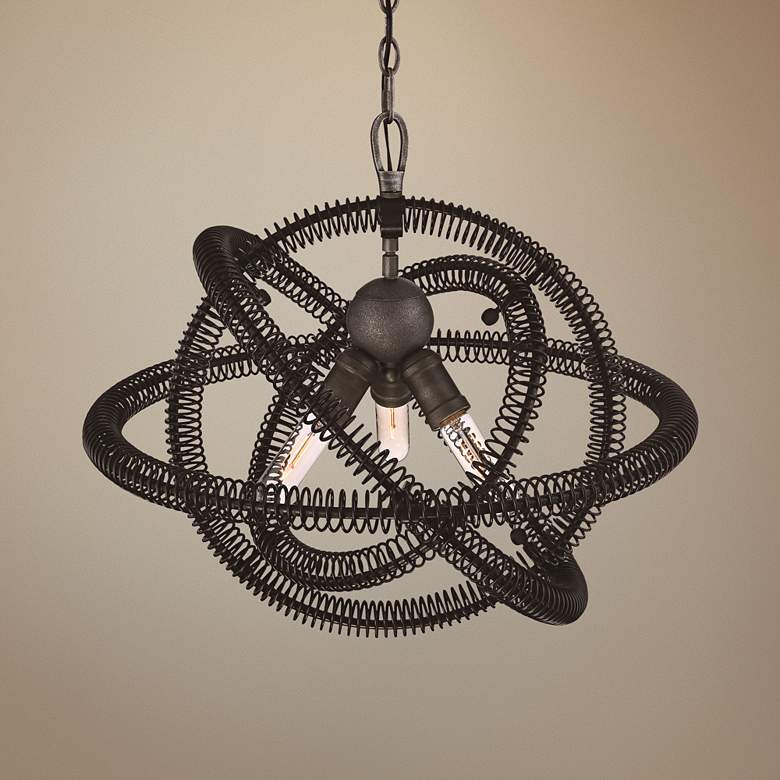 Image 1 Eurofase Orbita 22 1/2" Wide Vintage Bronze 3-Light Pendant
