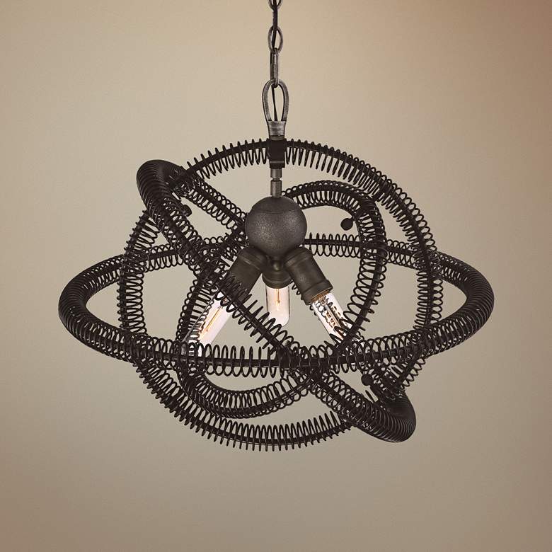 Image 1 Eurofase Orbita 22 1/2 inch Wide Vintage Bronze 3-Light Pendant