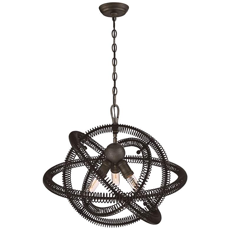 Image 3 Eurofase Orbita 22 1/2" Wide Vintage Bronze 3-Light Pendant more views