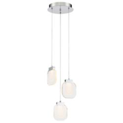 Eurofase Paget 10" Wide Chrome 3-Light LED Mini Chandelier