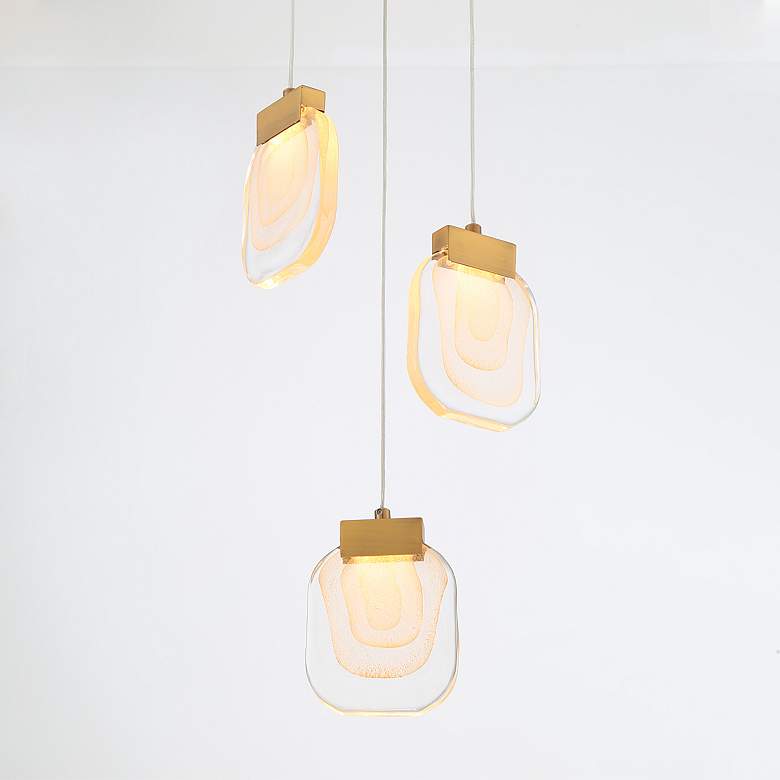 Image 3 Eurofase Paget 10" Wide Chrome 3-Light LED Mini Chandelier more views