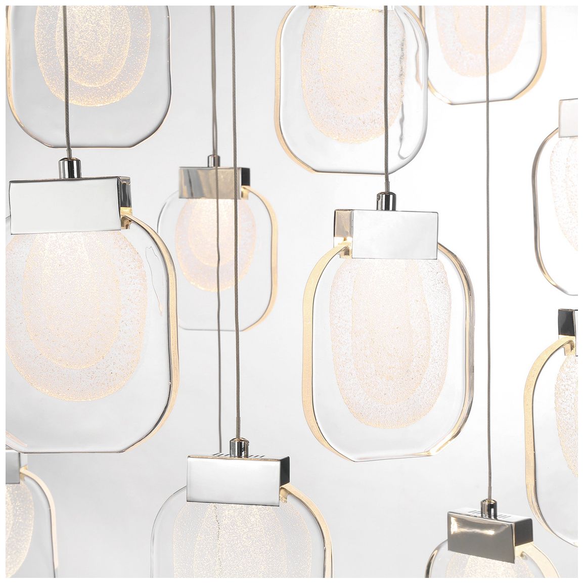 Image 3 Eurofase Paget 19 Light Chandelier - Chrome with Clear Glass more views