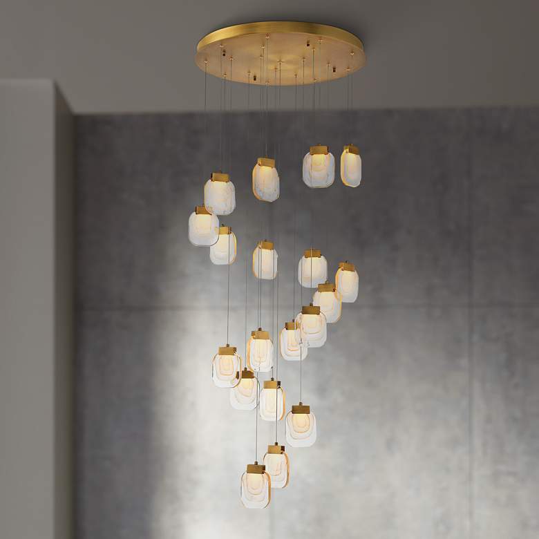 Image 1 Eurofase Paget 28 3/4" Wide Gold LED Multi-Light Pendant