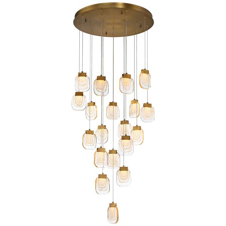 Image 3 Eurofase Paget 28 3/4 inch Wide Gold LED Multi-Light Pendant more views