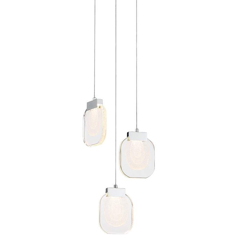 Image 1 Eurofase Paget 7 In. x 10 In. Integrated LED Chandelier in Chrome
