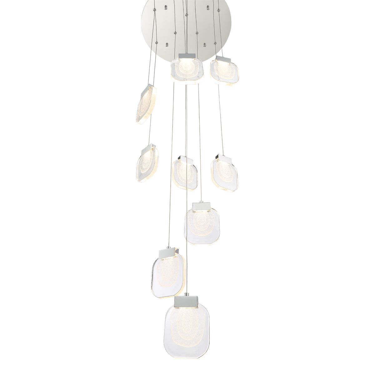 Image 2 Eurofase Paget 7 In. x 20 In. Integrated LED Chandelier in Chrome more views