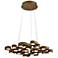 Eurofase Pallazo 24" Wide Bronze 18-LED Chandelier