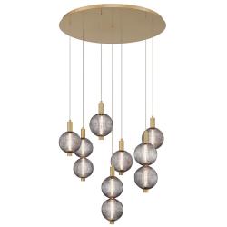 Eurofase Palmas 30" Wide Gold LED Multi-Light Pendant