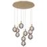 Eurofase Palmas 30" Wide Gold LED Multi-Light Pendant