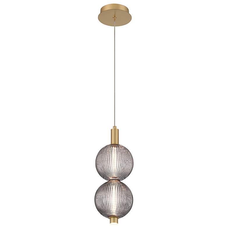 Image 2 Eurofase Palmas 6" Wide Gold 2-Light LED Mini Pendant more views