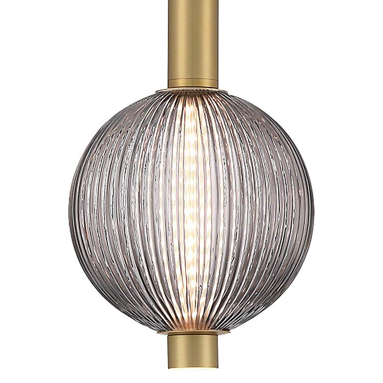 Image 2 Eurofase Palmas 6" Wide Gold and Smoke Glass LED Mini Pendant more views