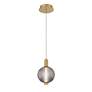 2_Eurofase Palmas 6" Wide Gold and Smoke Glass LED Mini Pendant more views