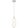 Eurofase Palmas 6"W Polished Nickel 2-Light LED Mini Pendant