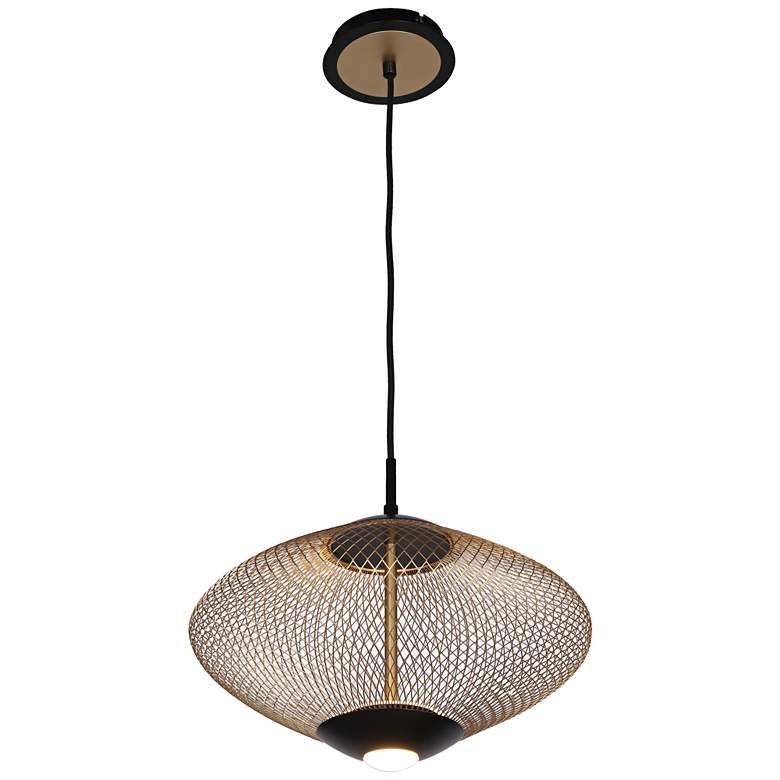 Image 3 Eurofase Park 14 1/4" Matte Black LED Mid-Century Modern Pendant Light more views