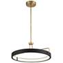 Eurofase Pemberton 26" Wide Black Antique Brass Ring LED Pendant Light