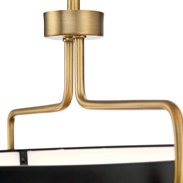 Image 4 Eurofase Pemberton 26" Wide Black Antique Brass Ring LED Pendant Light more views