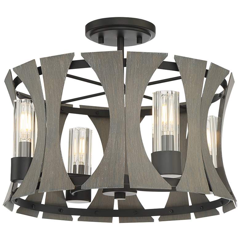 Image 2 Eurofase Pennino 16 1/2" Black and Gray LED 4-Light Ceiling Light