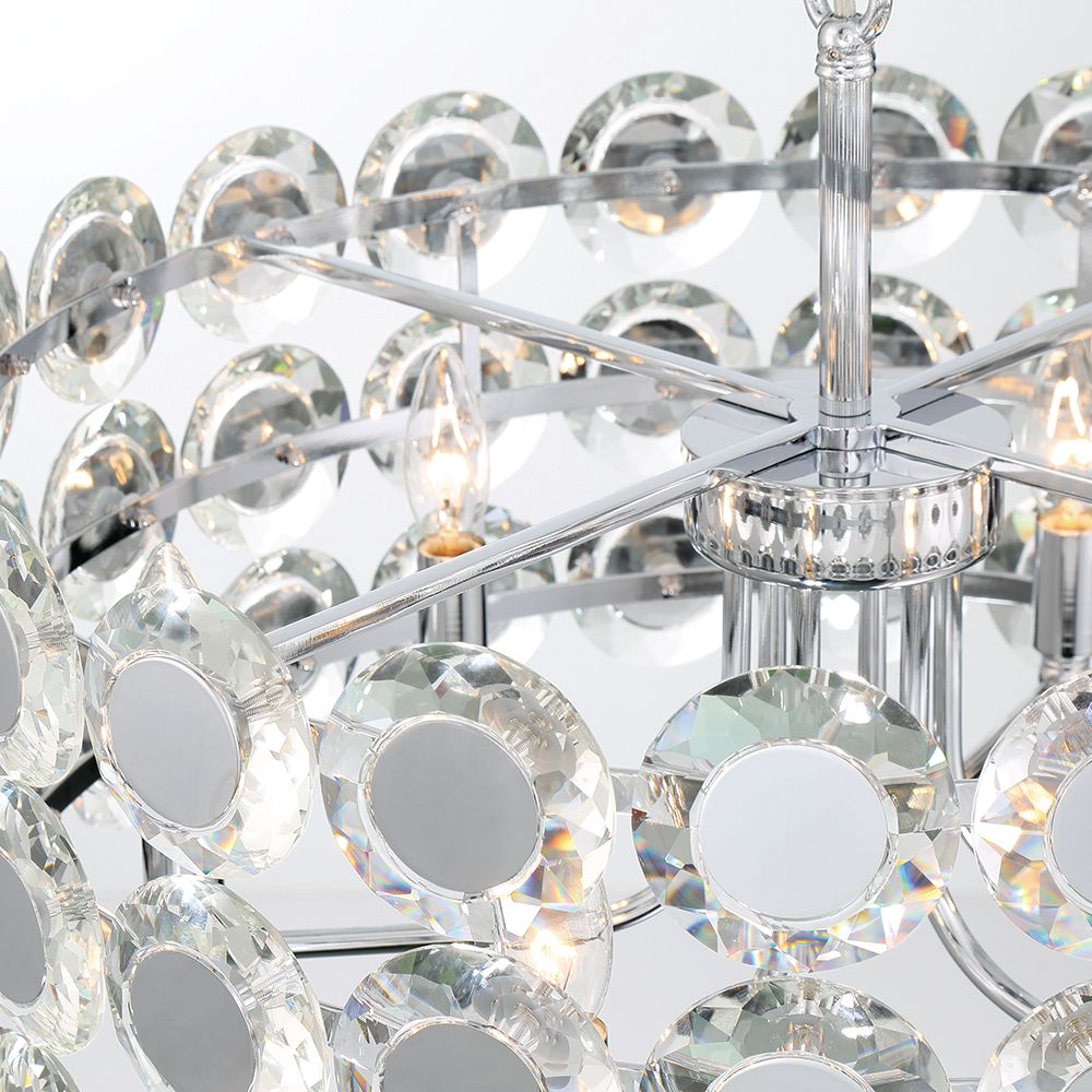 Image 3 Eurofase Perrene 14 In. x 23.50 In. Chandelier in Chrome more views