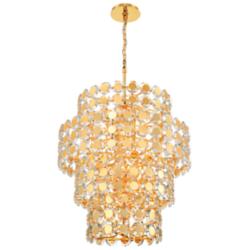 Eurofase Perrene 24 Light Chandelier in Gold