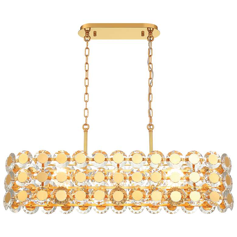 Image 1 Eurofase Perrene 8 Light Chandelier in Gold