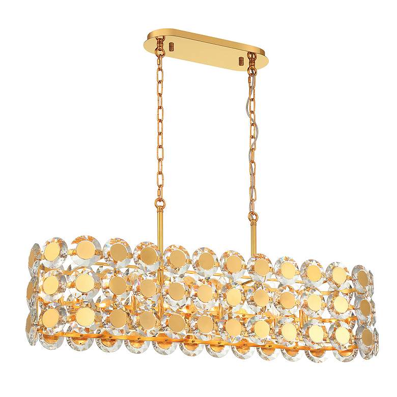 Image 3 Eurofase Perrene 8 Light Chandelier in Gold more views