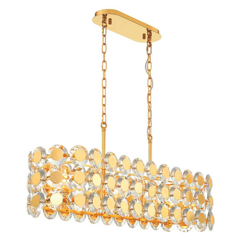 Image 4 Eurofase Perrene 8 Light Chandelier in Gold more views