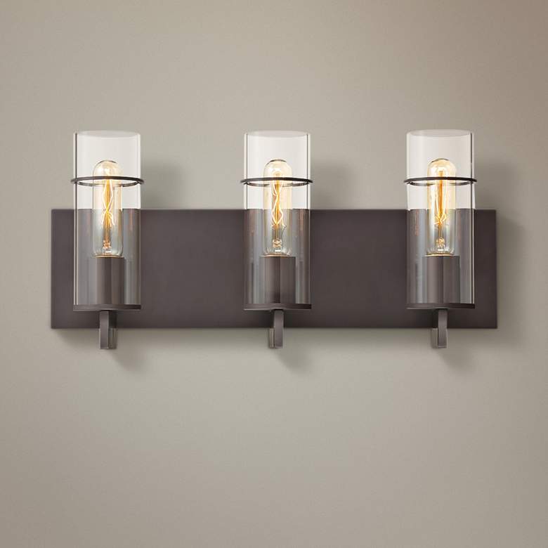 Image 1 Eurofase Pista 19 inch Wide Bronze 3-Light Bath Light