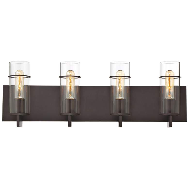Image 1 Eurofase Pista 26" Wide Bronze 4-Light Bath Light