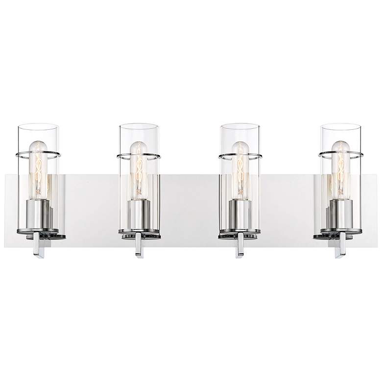 Image 2 Eurofase Pista 26" Wide Chrome 4-Light Bath Light