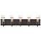 Eurofase Pista 33 3/4" Wide Bronze 5-Light Bath Light