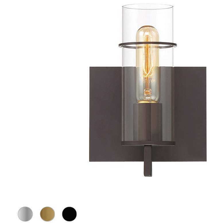 Image 1 Eurofase Pista 8.75 In. x 6.25 In. 1 Light Bathbar in Bronze