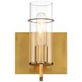 Eurofase Pista 8 3/4&quot; High Gold Metal Wall Sconce