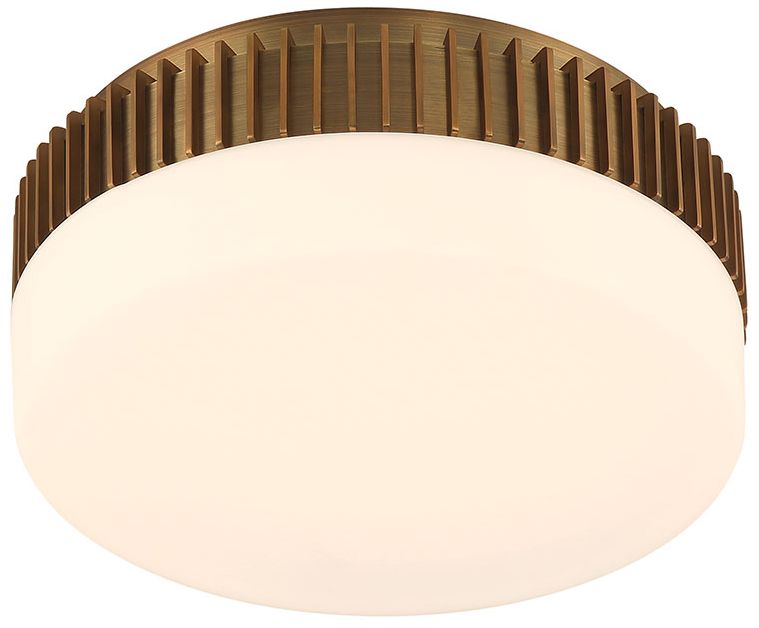 Image 4 Eurofase Purgos 12" Integrated LED Flush Mount in Antique Brass more views
